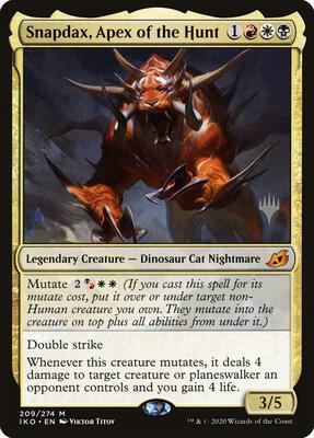 Snapdax, Apex of the Hunt card from Promo Pack: Ikoria