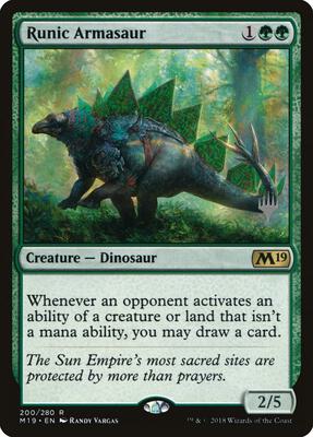 Runic Armasaur card from Promo Pack: Ikoria