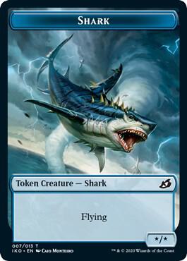 Shark // Human Soldier (005) Double-Sided Token card from Ikoria: Lair of Behemoths
