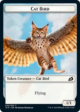 Cat Bird // Human Soldier (004) Double-Sided Token card from Ikoria: Lair of Behemoths