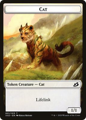 Cat // Human Soldier (004) Double-Sided Token card from Ikoria: Lair of Behemoths