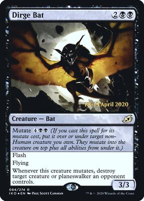 Dirge Bat card from Prerelease Cards