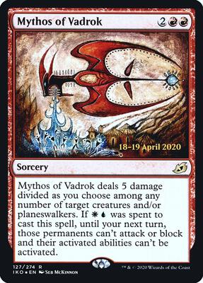 Mythos of Vadrok card from Prerelease Cards