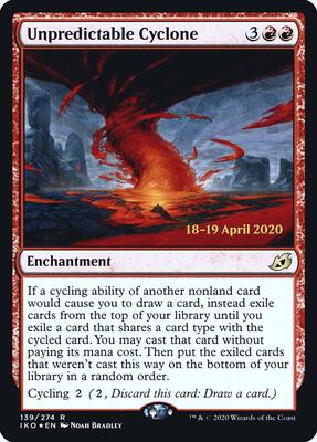 Unpredictable Cyclone card from Prerelease Cards