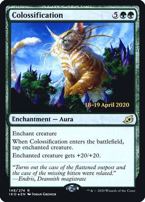 Colossification card from Prerelease Cards