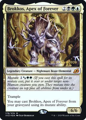 Brokkos, Apex of Forever card from Prerelease Cards