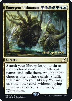 Emergent Ultimatum card from Prerelease Cards