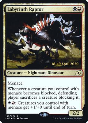 Labyrinth Raptor card from Prerelease Cards