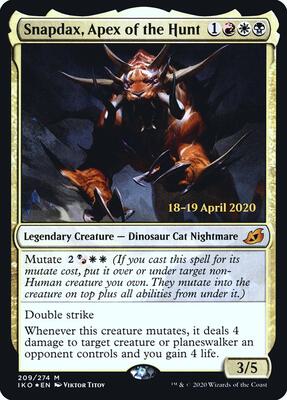 Snapdax, Apex of the Hunt card from Prerelease Cards