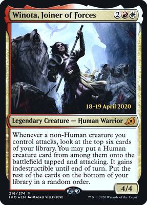 Winota, Joiner of Forces card from Prerelease Cards