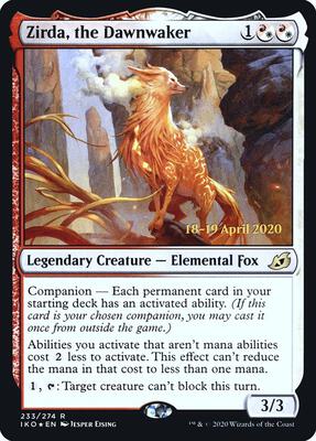 Zirda, the Dawnwaker card from Prerelease Cards