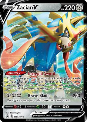 Zacian V - SWSH018 card from SWSH: Sword & Shield Promo Cards