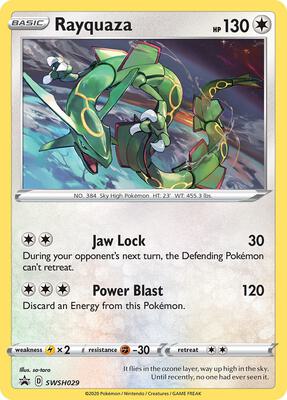 Rayquaza - SWSH029 card from SWSH: Sword & Shield Promo Cards
