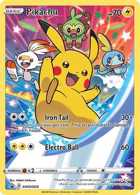 Pikachu - SWSH020 card from SWSH: Sword & Shield Promo Cards