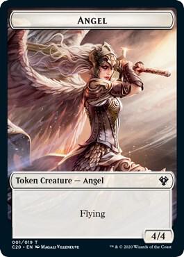 Angel // Elemental (010) Double-Sided Token card from Commander 2020