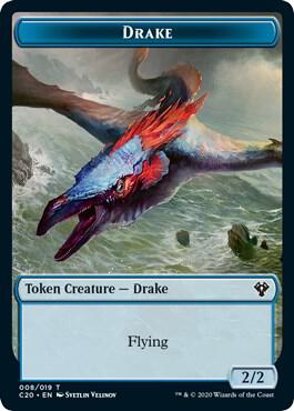 Drake // Insect (018) Double-Sided Token card from Commander 2020