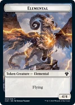 Elemental (003) // Soldier Double-Sided Token card from Commander 2020