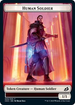 Human Soldier (005) // Zombie Double-Sided Token card from Commander 2020