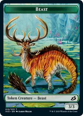 Beast (010) // Snake Double-Sided Token card from Commander 2020