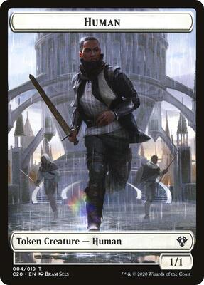 Human // Treasure Double-Sided Token card from Commander 2020