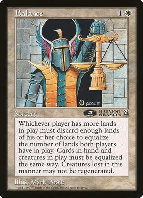 Balance (2nd place) (Arena League) card from Oversize Cards