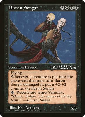 Baron Sengir (1st place) (Arena League) card from Oversize Cards