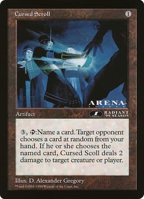 Cursed Scroll (1st Place) (Arena League) card from Oversize Cards