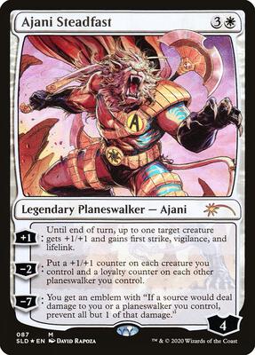 Ajani Steadfast card from Secret Lair Drop Series