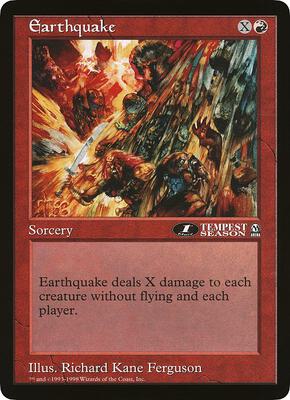 Earthquake (1st Place) (Arena League) card from Oversize Cards