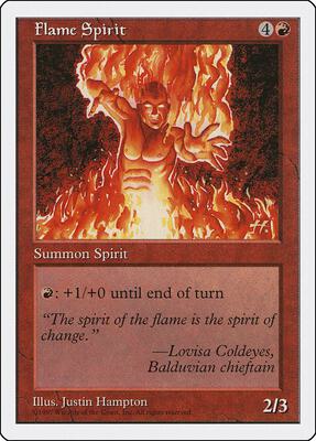 Flame Spirit card from Fifth Edition