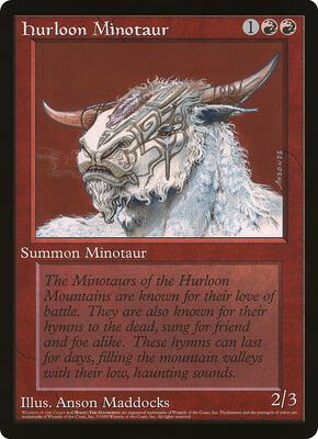 Hurloon Minotaur (Wizards of the Coast Caravan Tours) card from Oversize Cards