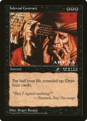 Infernal Contract (2nd Place) (Arena League) card from Oversize Cards