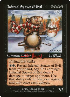 Infernal Spawn of Evil (Arena League) card from Oversize Cards