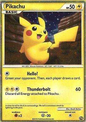 Pikachu (English) card from Pikachu World Collection Promos