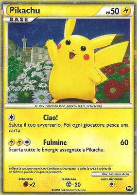 Pikachu (Italian) card from Pikachu World Collection Promos
