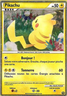 Pikachu (French) card from Pikachu World Collection Promos