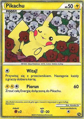 Pikachu (Polish) card from Pikachu World Collection Promos