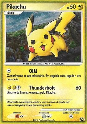 Pikachu (Portuguese) card from Pikachu World Collection Promos