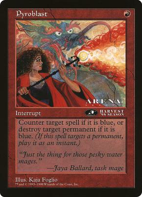 Pyroblast (3rd Place) (Arena League) card from Oversize Cards