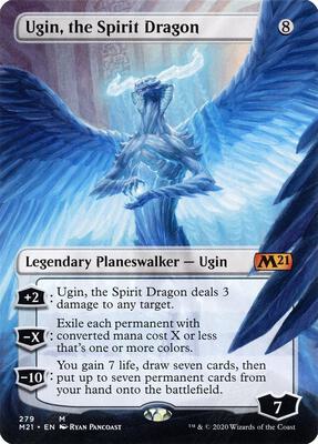 Ugin, the Spirit Dragon (Borderless) card from Core Set 2021