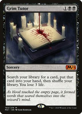 Grim Tutor card from Core Set 2021