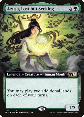 Azusa, Lost but Seeking (Extended Art) card from Core Set 2021
