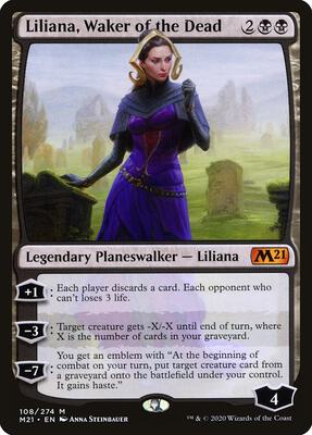 Liliana, Waker of the Dead card from Core Set 2021