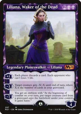 Liliana, Waker of the Dead (Showcase) card from Core Set 2021