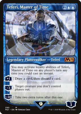 Teferi, Master of Time (Showcase) (290) card from Core Set 2021