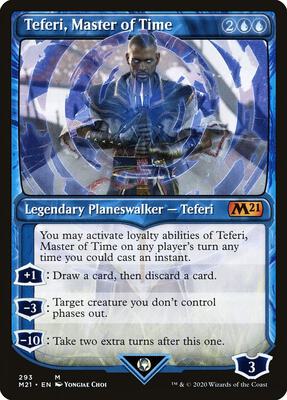 Teferi, Master of Time (Showcase) (293) card from Core Set 2021