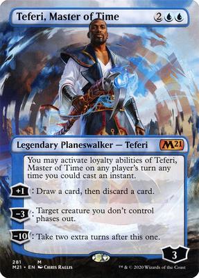 Teferi, Master of Time (Borderless) card from Core Set 2021