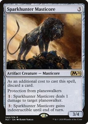 Sparkhunter Masticore card from Core Set 2021