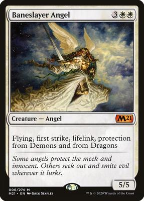 Baneslayer Angel card from Core Set 2021
