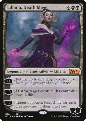 Liliana, Death Mage card from Core Set 2021